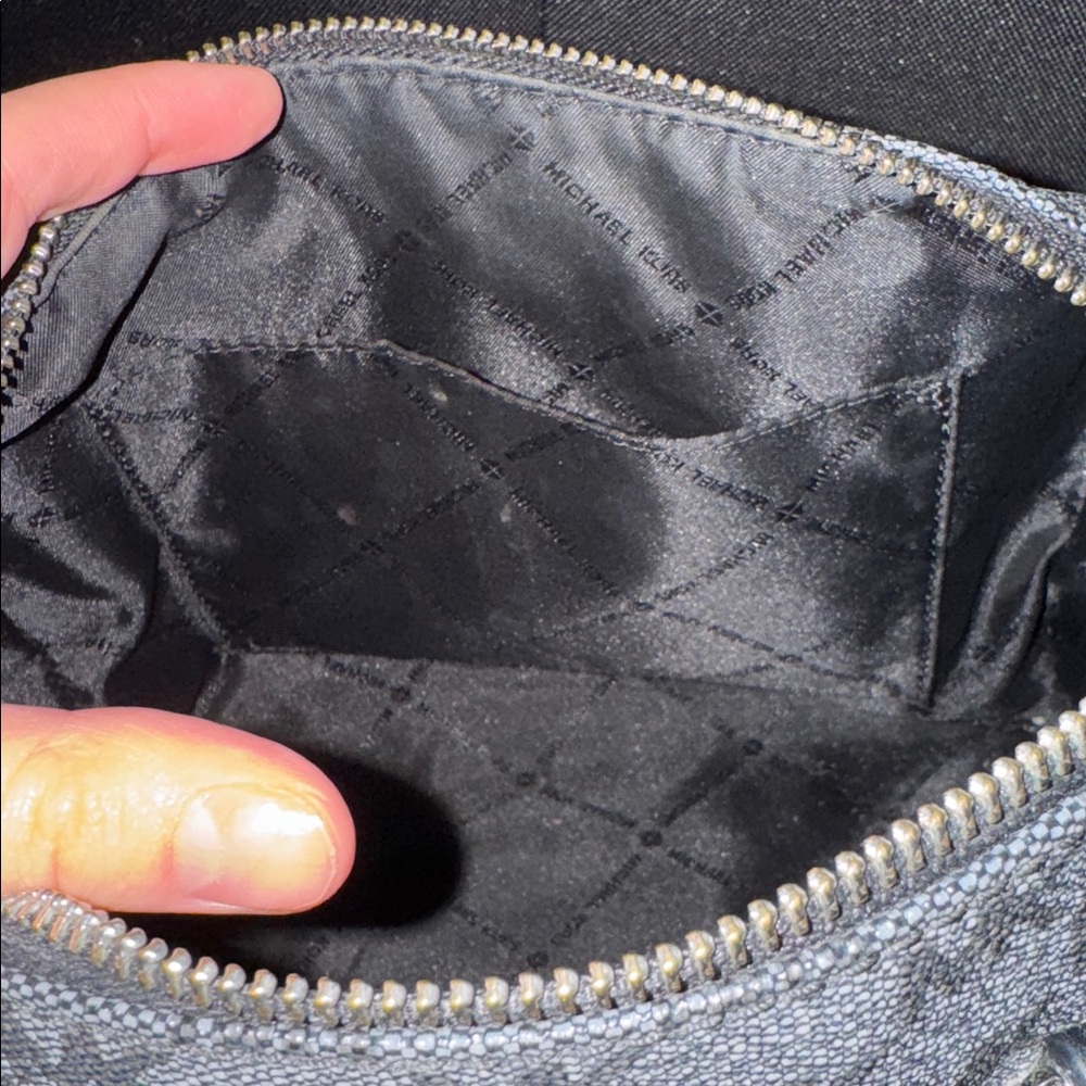 Michael Kors Monogram Black and Gray Satchel - Picture 7 of 9